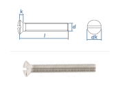 M3 x 20mm Linsensenkschraube DIN964 Edelstahl A2 (10 Stk.)
