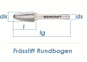 10mm HM-Frässtift Rundbogen (1 Stk.)