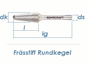 6mm HM-Frässtift Rundkegel (1 Stk.)