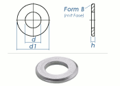 13mm Unterlegscheiben DIN125 Form B Edelstahl A2 (10 Stk.)