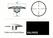 Abdeckkappen für Torx Schrauben TX15 schwarz Typ 2 LDPE 10 Stück