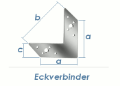 82 x 116 x 30mm Eckverbinder verzinkt (1 Stk.)