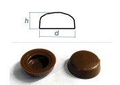 Kappe f. 3,9mm Schraube braun (100 Stk.)