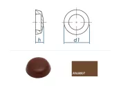 Abdeckkappen f. 3,9mm Kappenschrauben - RAL8007 Braun...
