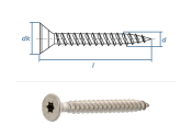 3,5 x 20mm Spanplattenschrauben Torx Vollgew. Edelstahl...