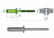 3,2 x 6mm Blindniete Edelstahl A2 DIN7337 (10 Stk.)