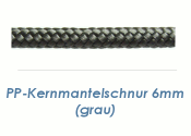 6mm PP- Kernmantelschnur grau (je 1 lfm)