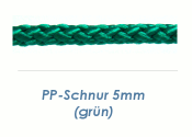 5mm PP- Schnur Rundgeflochten Grün (je 1 lfm)