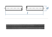 M5 x 1000mm Gewindestange DIN975 Edelstahl A2 (1 Stk.)