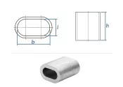 2,5 - 3mm Seil Klemmring Alu (10 Stk.)