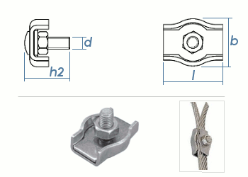 2mm Simplex Seilklemmen Edelstahl A4 (1 Stk.)