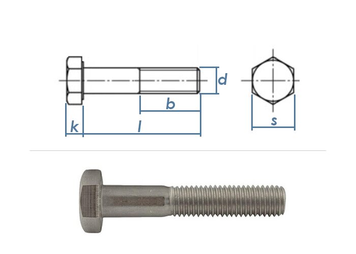 ISO 4014 Eisenwaren2000 30 St/ück M12 x 120 mm Sechskantschrauben mit Schaft - DIN 931 rostfrei Maschinenschrauben mit Teilgewinde Gewindeschrauben Edelstahl A2 V2A