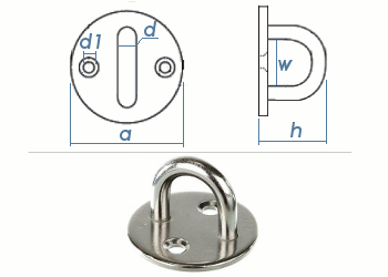 26mm Bügelkrampe Rund Edelstahl A2 (1 Stk.)