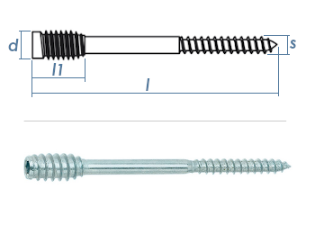 6/10 x 200mm Distanzschrauben TX (1 Stk.)