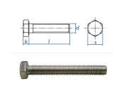 M8 x 50mm Sechskantschrauben DIN933 Vollgewinde Edelstahl...