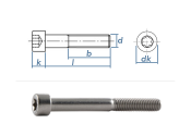 M6 x 10mm Zylinderschrauben TX ISO14579 Edelstahl A2 (10...