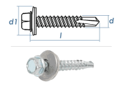 4,8 x 35mm Fassadenschrauben verzinkt  mit Bohrspitze u....