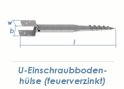 120 x 900mm U-Einschraubbodenh&uuml;lse feuerverzinkt (1 Stk.)