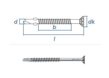 4,2 x 38mm Flügelbohrschrauben TX Stahl verzinkt (10 Stk.)