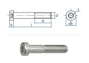 M16 x 35mm Zylinderschraube DIN7984 Stahl verzinkt FKL...
