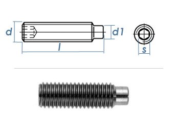 50 Madenschrauben Schraube M 8 X 22 Schrauben Gewindestifte Zapfen Madenschraube 