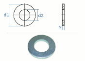 6,4mm Unterlegscheiben DIN134 Stahl verzinkt (100 Stk.)