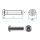 M3 x 8mm Linsenflachkopfschraube ISK ISO7380 Edelstahl A2    (100 Stk.)