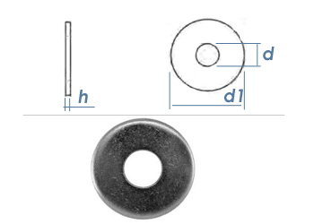 Unterlage 15 mm Edelstahl (VKE=1 ST), bessler24 Beschlaege