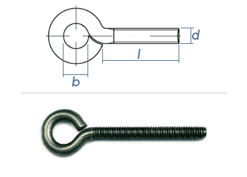 M4 x 30mm Ringschrauben Edelstahl A2 (10 Stk.)