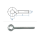 M8 x 80mm Ringschrauben verzinkt (1 Stk.)