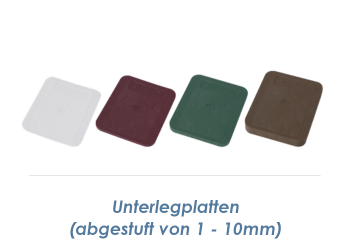 60 x 40 x 1mm PP Unterlegplatte (10 Stk.)