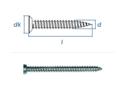 7,5 x 182mm Rahmenschrauben mit Senkkopf Torx Stahl...