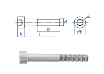 M2 x 4mm Zylinderschrauben DIN912 Edelstahl A2  (10 Stk.)