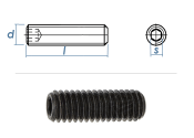 M10 x 30mm Gewindestift Kegelkuppe DIN913 45H schwarz (10...