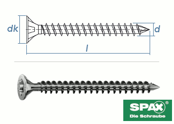 8 x 240mm SPAX Konstruktionsschrauben Vollgewinde TX Senkkopf (1 Stk.)