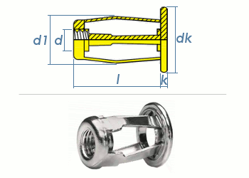 M5 x 18mm Spreiz-Blindnietmuttern Stahl (1 Stk.)