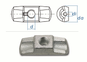 M20 Simplex Mutter Stahlguss verzinkt (1 Stk.)