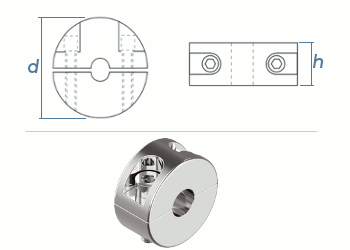 4mm Drahtseilklemmring 2-Teilig Edelstahl A4 (1 Stk.)