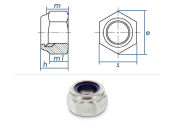 M10 Sicherungsmuttern DIN 985 Edelstahl A2, 1,63 €