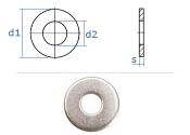 4,3mm Unterlegscheiben DIN134 Edelstahl A2  (10 Stk.)
