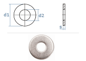 10,5mm Unterlegscheiben DIN134 Edelstahl A2  (10 Stk.)