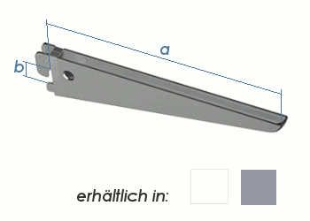 370 x 50mm U-Träger weiss (1 Stk.)