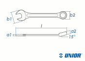 SW12 UNIOR Ring-Gabelschlüssel DIN3113 verchromt  (1...