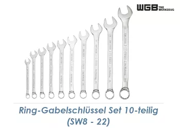 SW8-22 WGB Ring-Gabelschlüssel Set 10-teilig verchromt (1 Stk.)