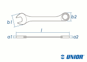 SW8 UNIOR Gabel-Ratschenringschlüssel verchromt  (1...