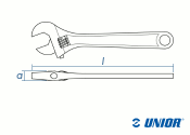 SW28 UNIOR Einmaulschlüssel verstellbar verchromt  (1 Stk.)