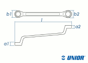 SW24 x 27 UNIOR Doppel-Ringschlüssel DIN838...