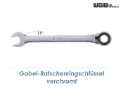 SW9 WGB Gabel-Ratschenringschlüssel verchromt (1 Stk.)