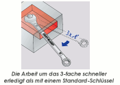 SW12 UNIOR Ring-Ratschengabelschlüssel IBEX verchromt  (1 Stk.)