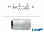SW23 UNIOR Sechskant-Steckschlüssel mit 1/2"...